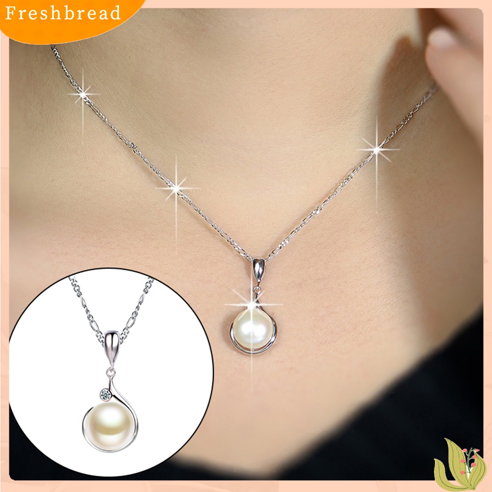 Terlaris Elegant Single Faux Pearl Pendant Necklace Choker Chain Women Gift Party Jewelry