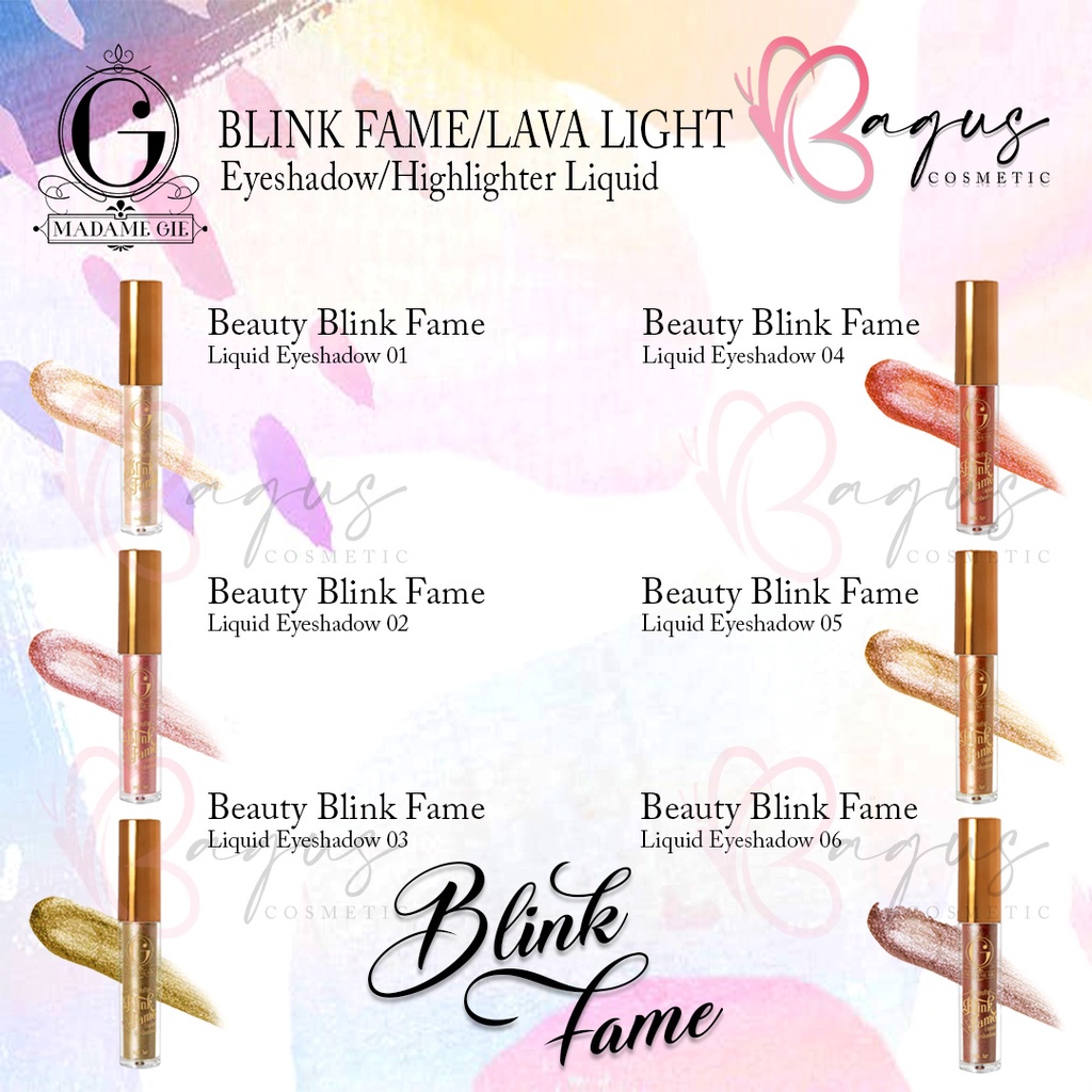 ⭐ BAGUS ⭐ MADAME GIE BEAUTY BLINK FAME / LAVA LIGHT | Eyeshadow / Highlighter LIquid