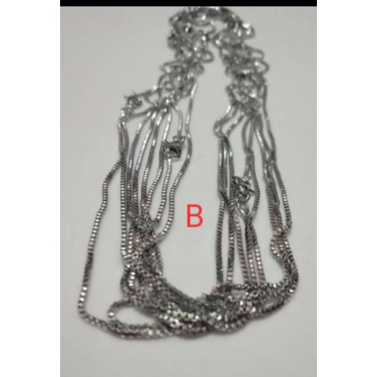 RC44.  kalung wanita Rhodhium ukuran 45 cm-B=Itali