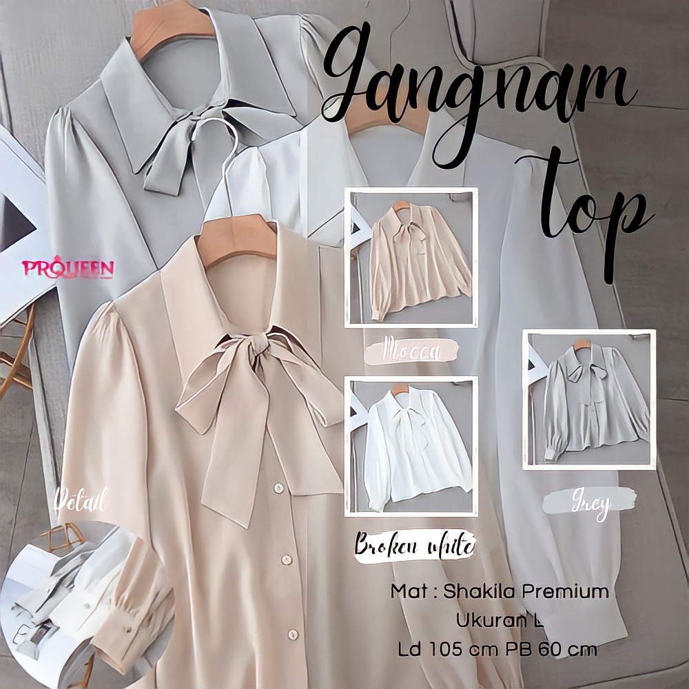 BLOUSE KOREA - GANGNAM BLOUSE - ATASAN WANITA - KOREAN STYLE