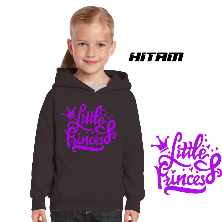 JAKET HOODIE ANAK PEREMPUAN SWEATER SABLON PRINCES TERBARU KEKINIAN BAHAN FLEECE USIA 2TAHUN SAMPAI 12TAHUN