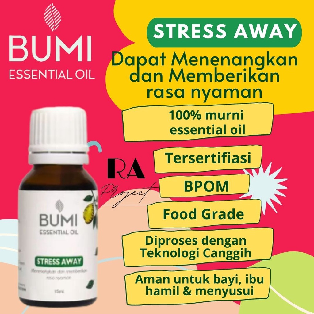 BUMI ESSENTIAL STRESS AWAY MINYAK ESSENTIAL OIL DIFFUSER ESSENTIAL OIL DIFFUSER AROMATERAPI