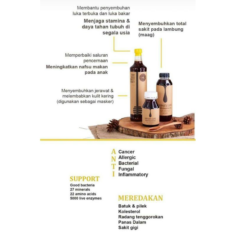 

madu honey life 250 ml