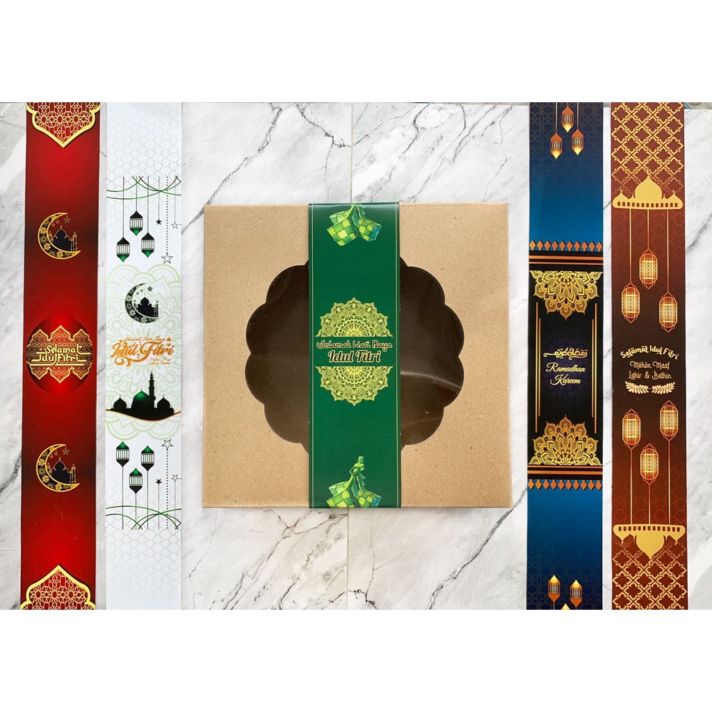 

[kertas tebal] Paper Belt Lebaran paperbelt Idul Fitri / Idul Adha kertas lilit hampers kotak kue