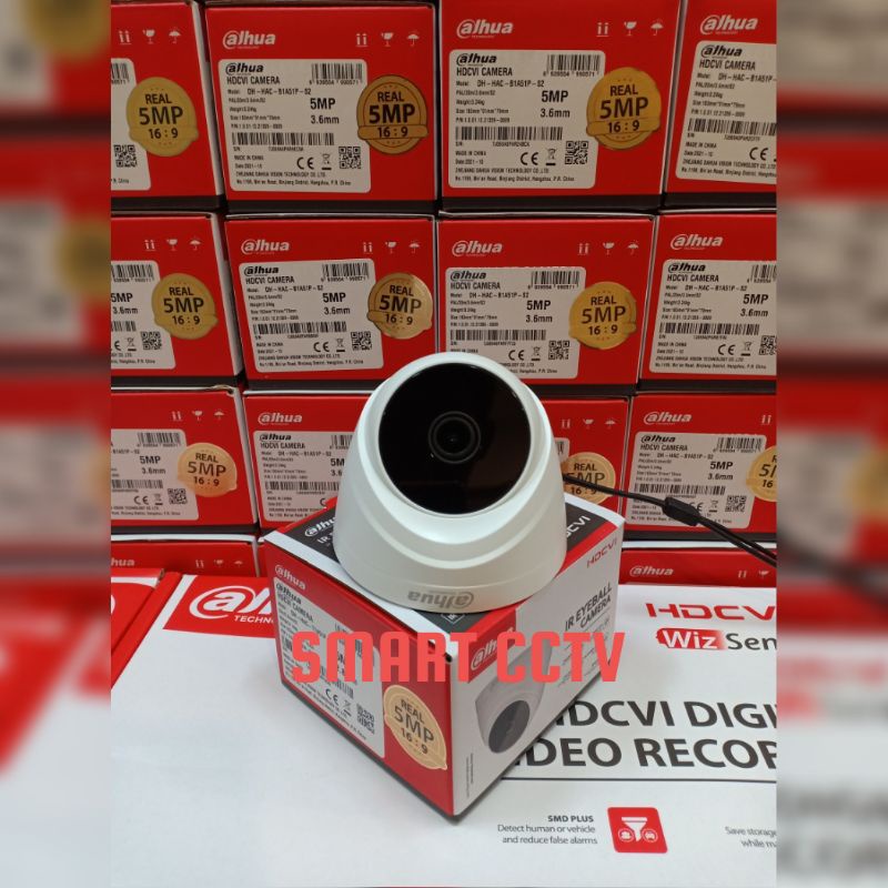 PAKET CCTV DAHUA 5MP 8 CHANNEL 7 CAMERA LENGKAP GARANSI RESMI