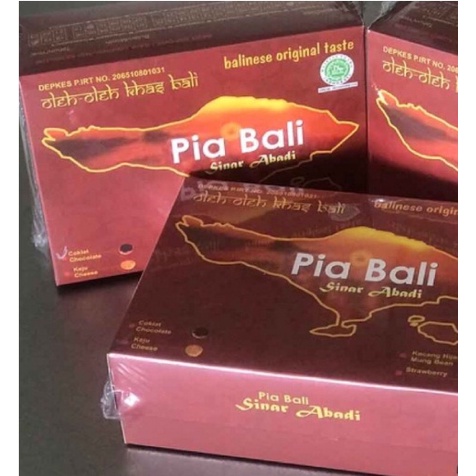 PIA BALI SINAR ABADI RASA COKLAT KEJU OLEH OLEH ASLI KHAS BALI  ISI 10 PCS HALAL