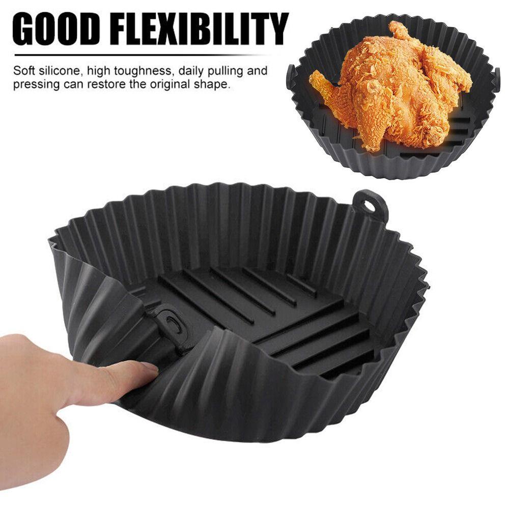 Top Round Silicone Pot Aksesoris Lembut Baru Memasak Pizza Piring Baking Basket