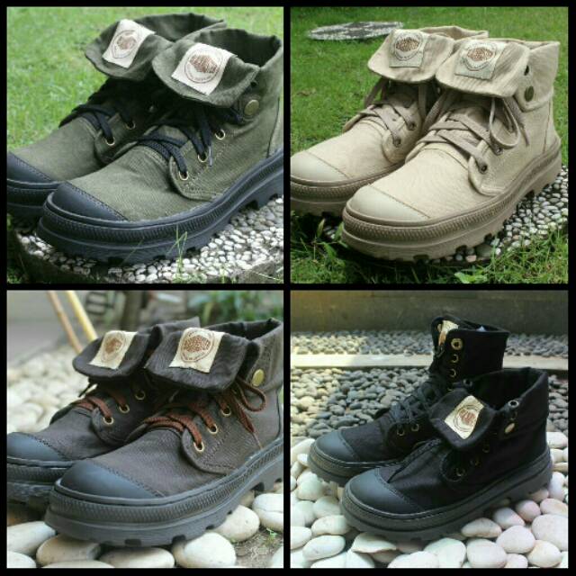 Sepatu Boots Pria Black Master Bahan Kanvas Kerja Touring Biker Formal Pria