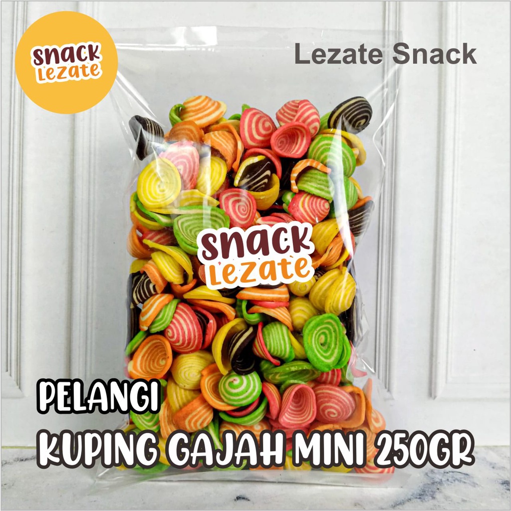 

Kuping Gajah Mini 250gr Kiloan Murah / Kue Kuping Gajah Warna Warni Cemilan Jadul Gurih Renyah SEDAP SNACK