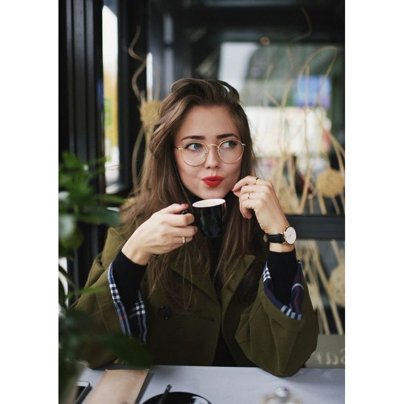 Kacamata Fashion Round Glasses (Design Korea) Pria dan Wanita - BULAT D  ( Group Solo )