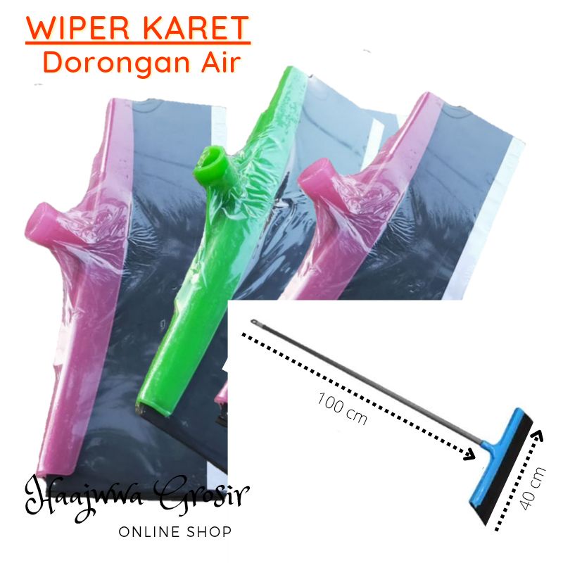Pelan Lantai Karet/ Dorongan Air/ Wiper Karet + Gagang