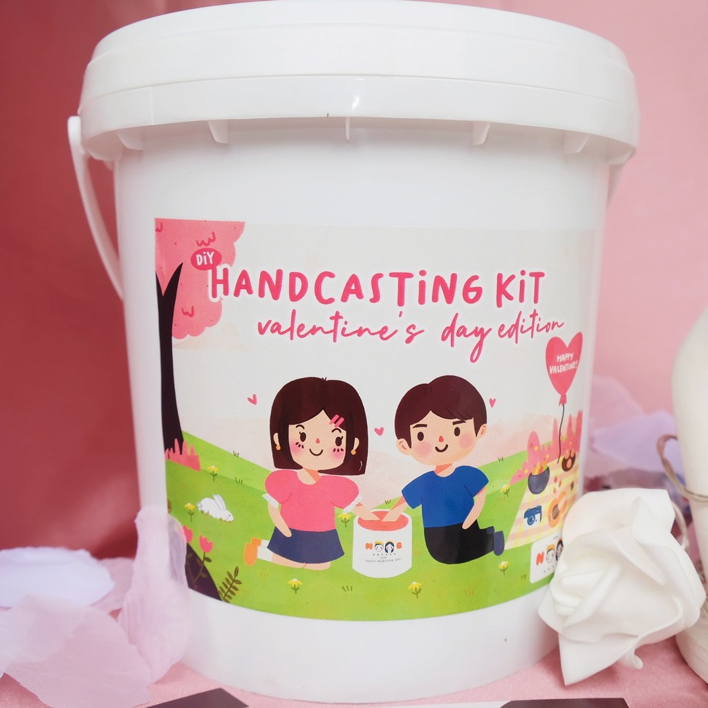 The Noob Artist Valentines Gift DIY Hand Casting Kit Couple Edisi Valentine Hadiah Valentine