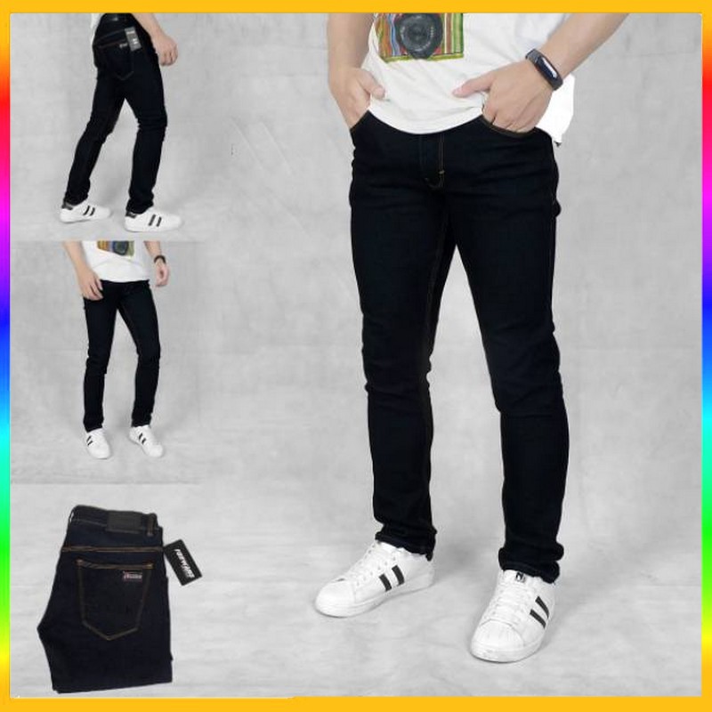 SLIM FIT JEANS PAKAIAN PRIA/JEANS - Celana jeans pria slimfit pensil skiny blue black original forwa