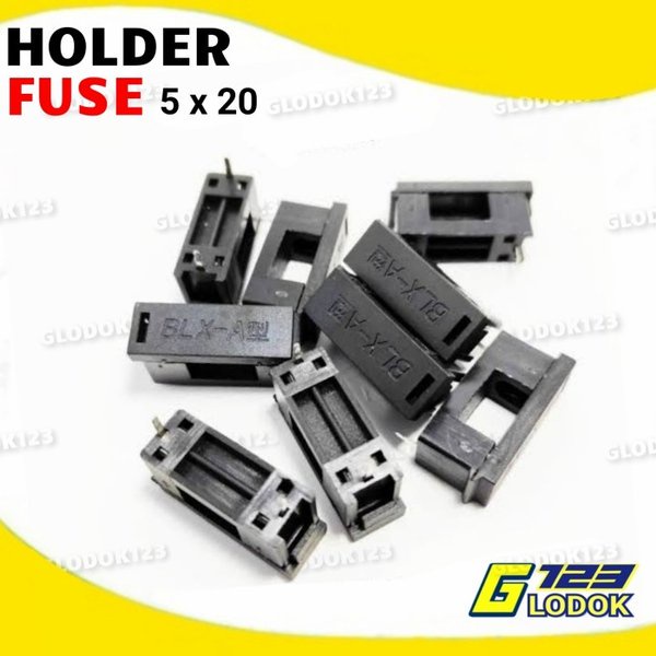 Fuse Holder PCB Tancap Kotak Sekring Sekering Kaca Gelas 5x20 mm BLX-A