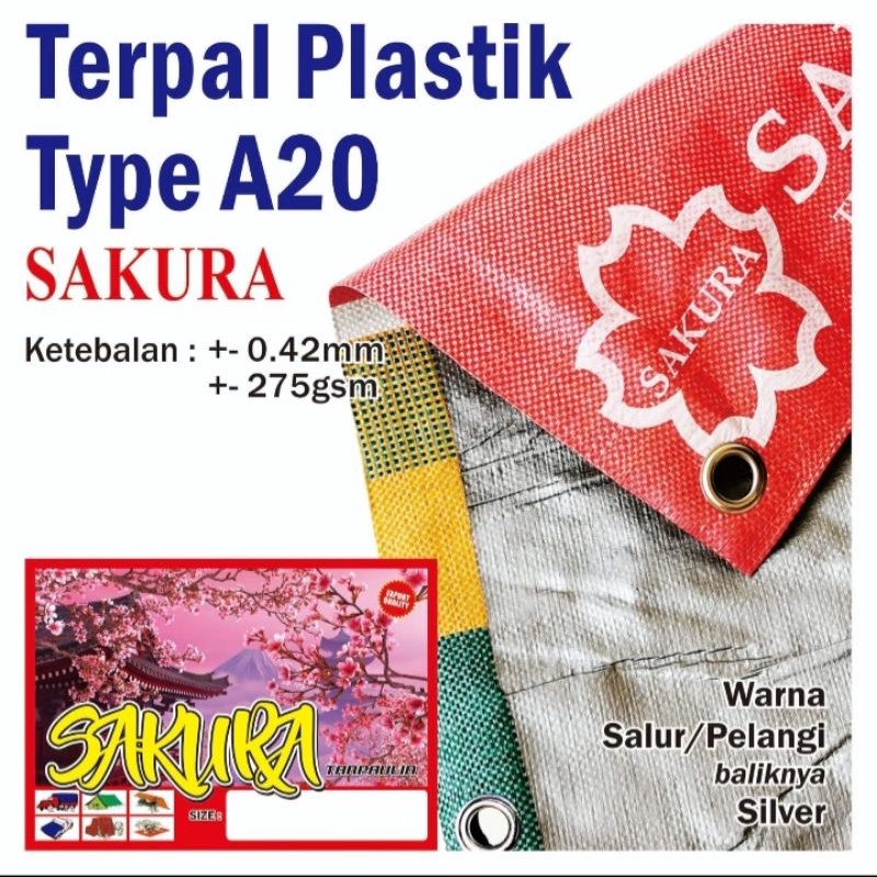 terpal A20 sakura Salur uk.4x7 meter