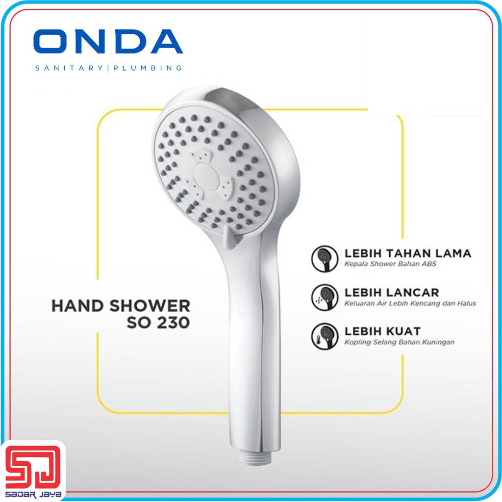 ONDA SO 230 Hand Shower Pancuran Spray Mandi 1/2&quot;