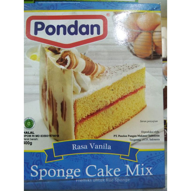 

pondan sponge cake mix vanila 400 gr