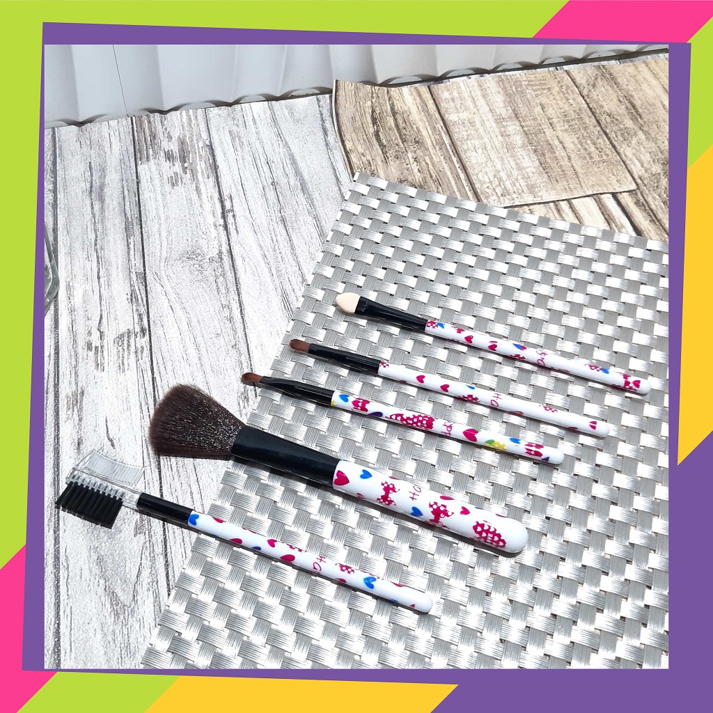 1588 / Make up brush set isi 5 pcs / Bronzing brush set / Kuas make up kosmetik rias