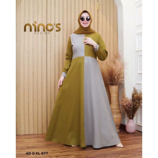 Gamis Muslim Ninos Ad Gkl 877 Shopee Indonesia