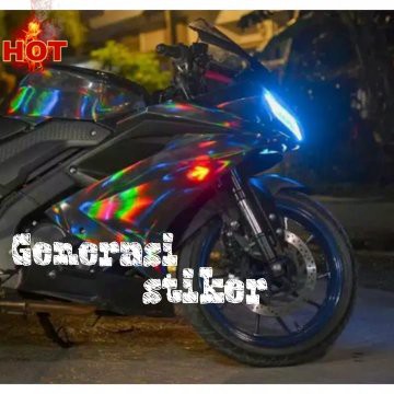 Stiker Skotlet Hologram Hitam Skotlet Motor Stiker Laser Chrome