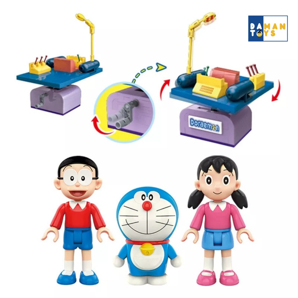 Keeppley Bricks Kamar Nobita Doraemon figure diorama mainan original