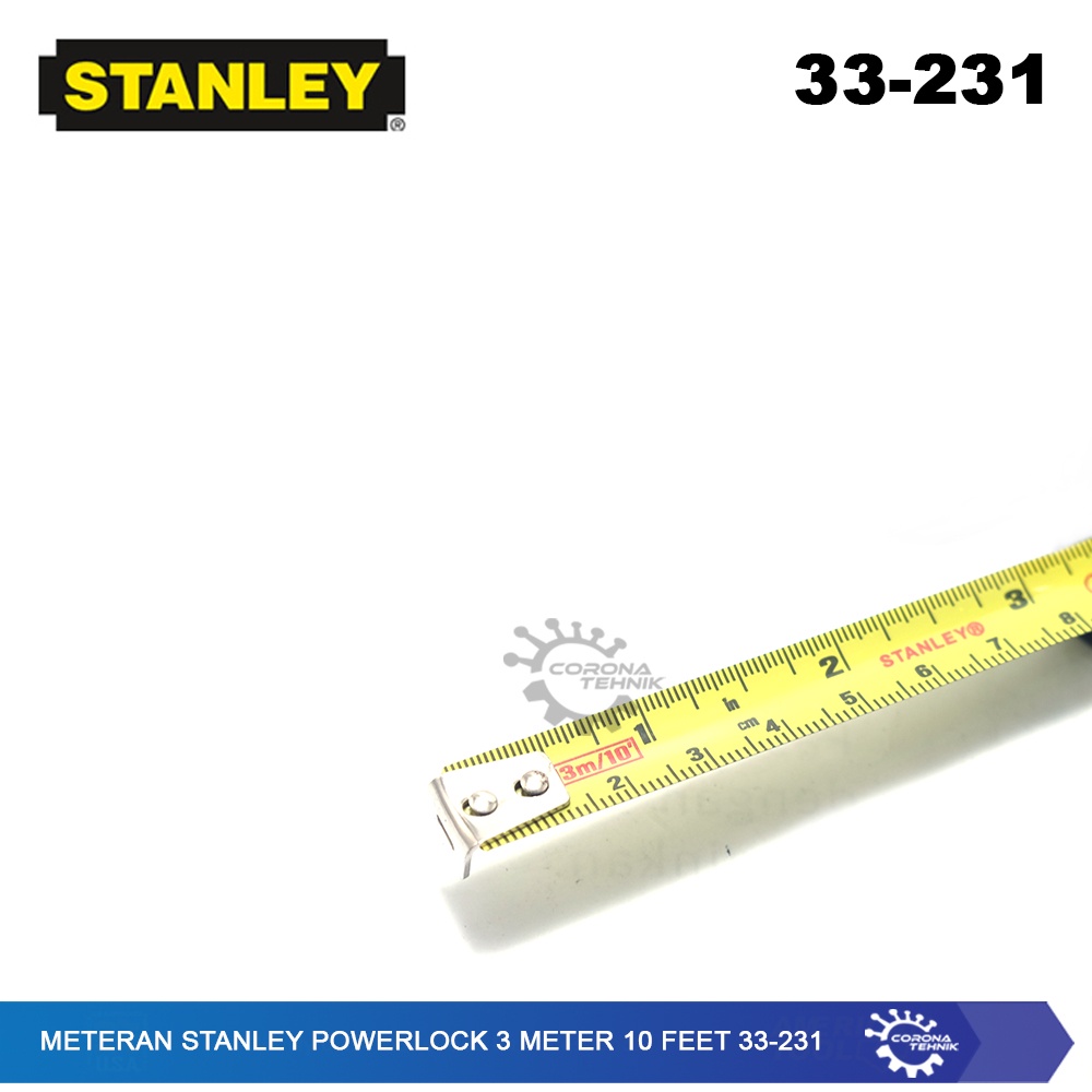 Stanley PowerLock 3 Meter 10 Feet 33-231 - Meteran