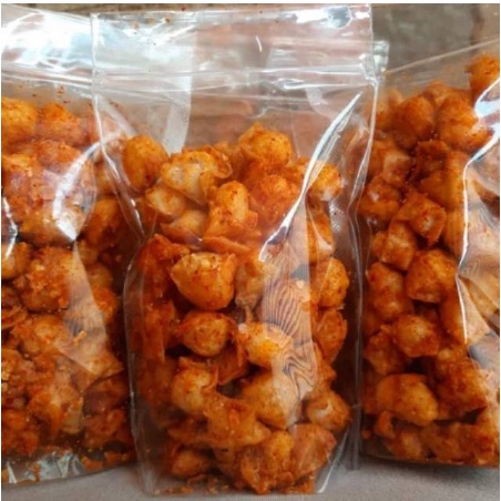 

Siomay mini kering Extra pedas Daun jeruk Netto kemasan pouch 100 gram cemilan murah