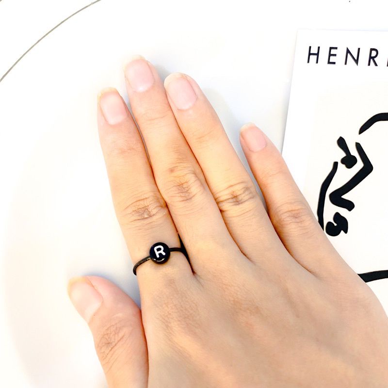 Cincin tali inisial (Beli 10 gratis 1 cincin tali polos)