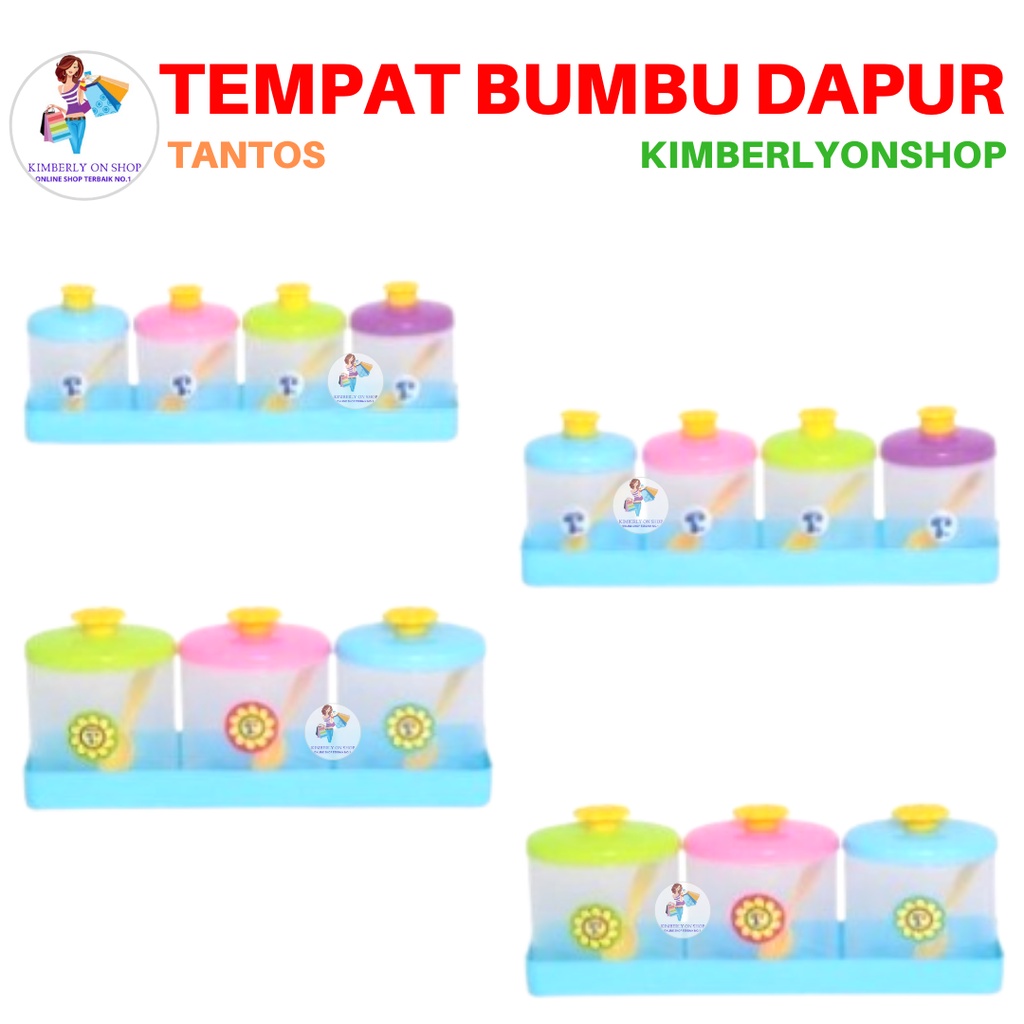 Tempat Bumbu Plastik Set Rak Bumbu Dapur Minimalis Sarinah Tantos