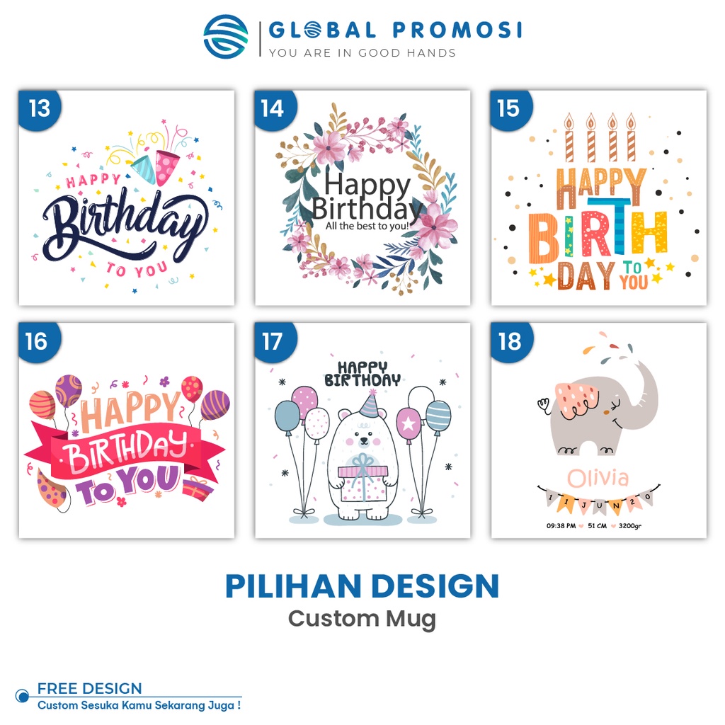 Pilihan Design Custom Mug - Global Promosi