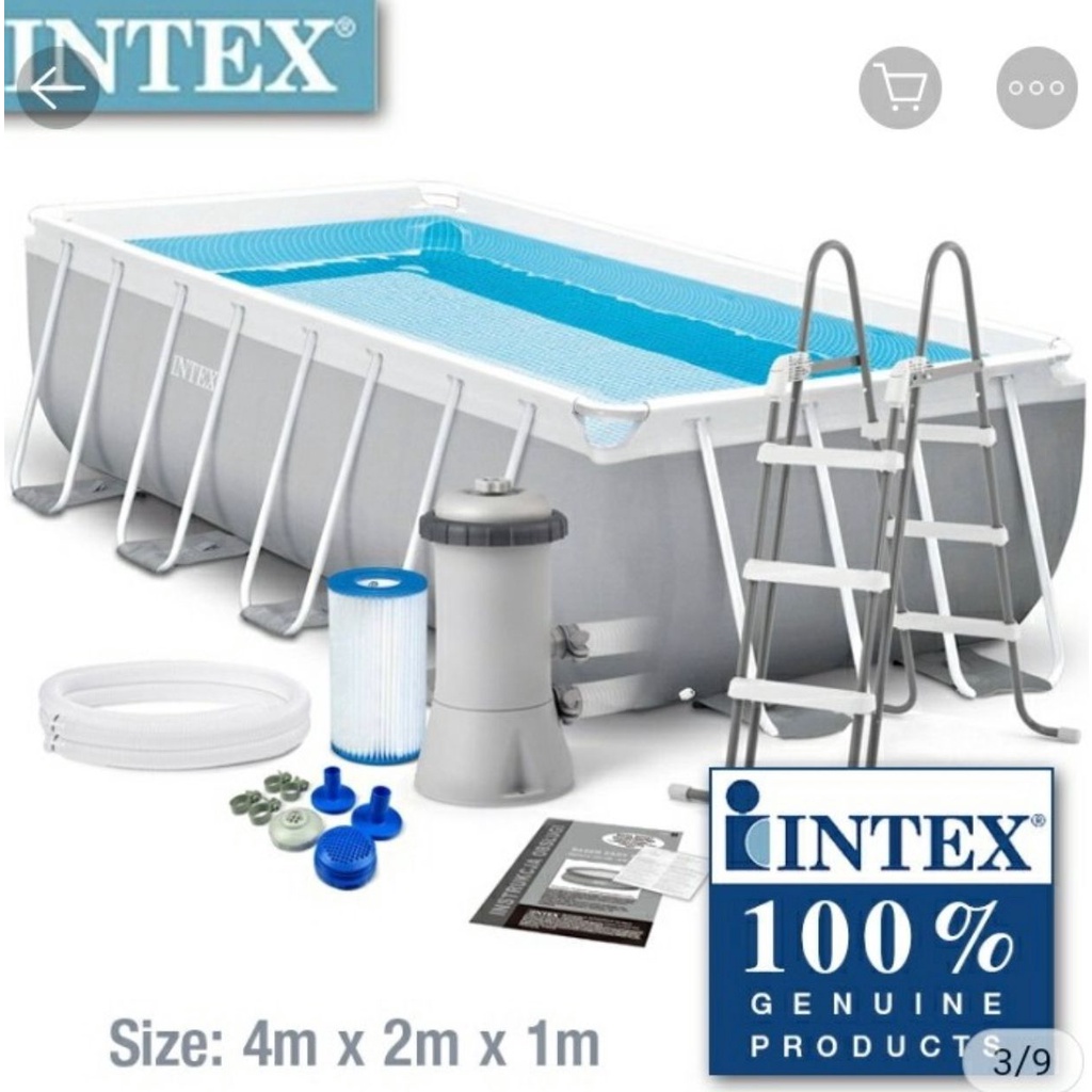 Kolam Renang Jumbo INTEX Prism Frame 4x2x1 Meter