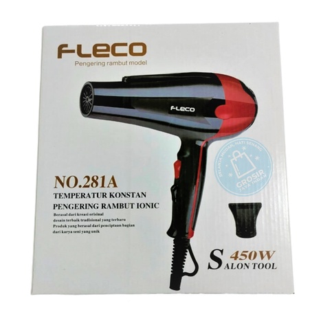 Hairdryer Fleco 281A / Hair Dryer Fleco / Beauty Salon Haircare / Pengering Rambut Fleco - 450 Watt