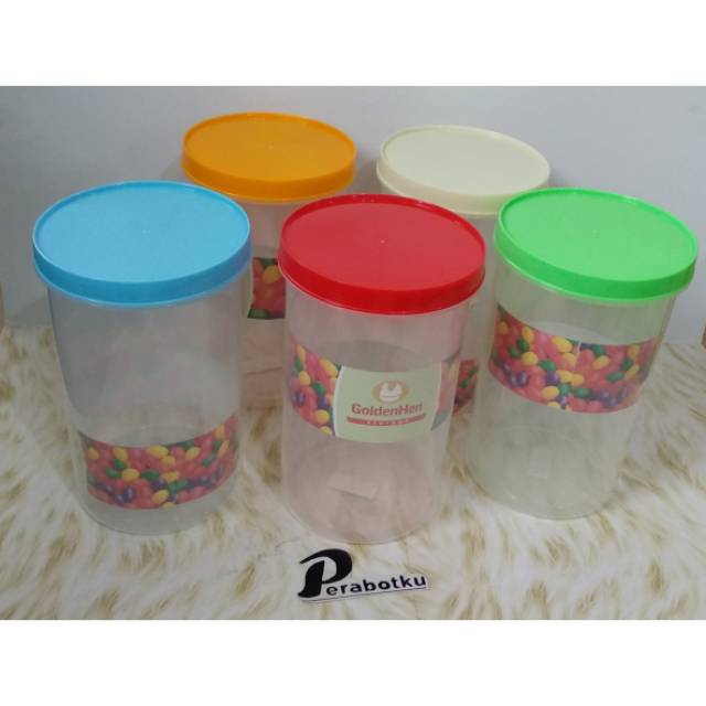 Toples Plastik Golden Hen 1500 Ml / Tempat Kotak Penyimpanan Makanan Serbaguna Plastik
