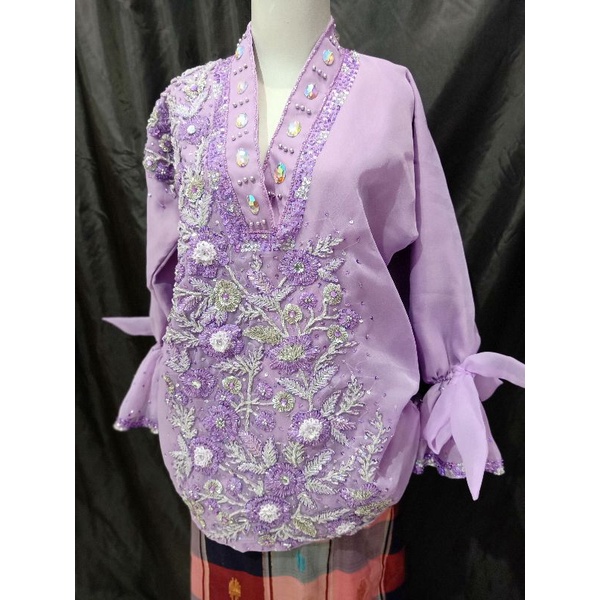 baju bodo modern ungu Lilac