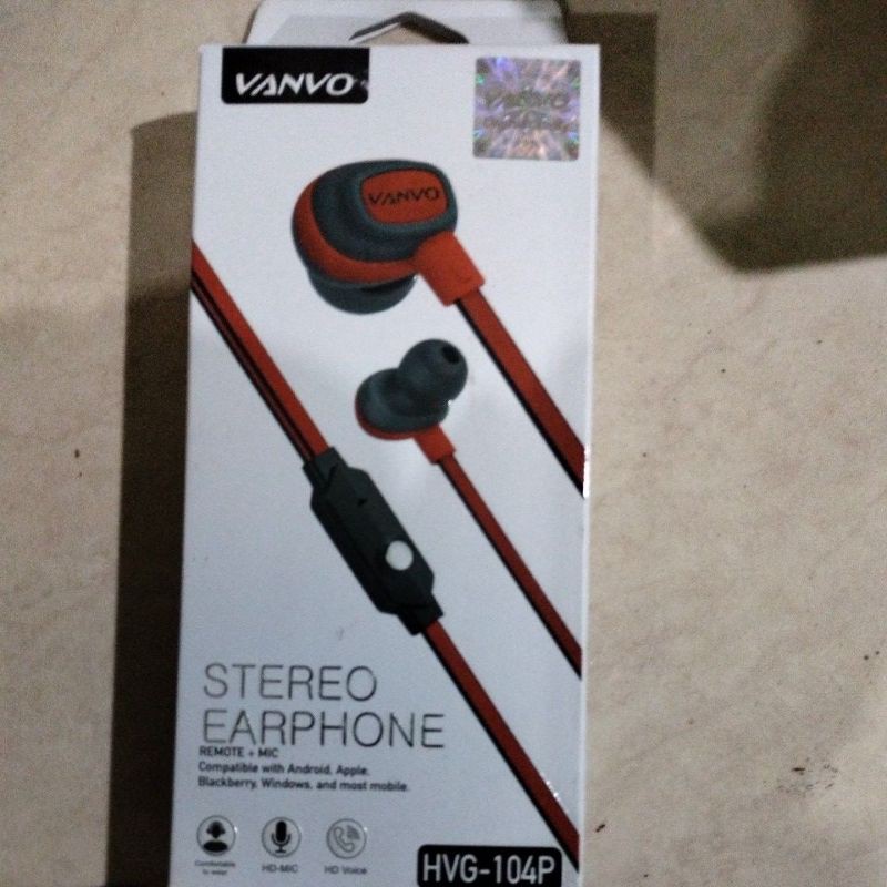 Headset/Earphone/HF Vanvo Stereo Earphone With Mic