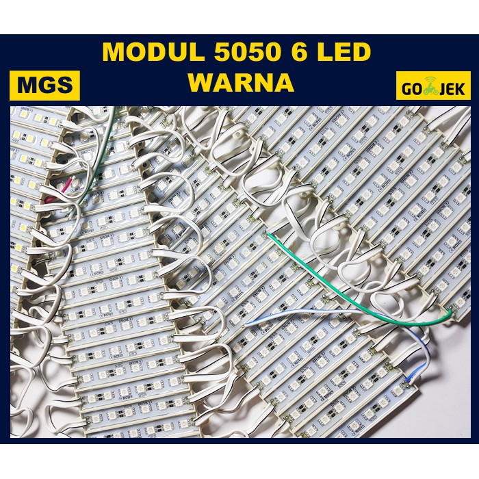 100 PCS LED MODUL 5050 6 LED  WARNA 12V