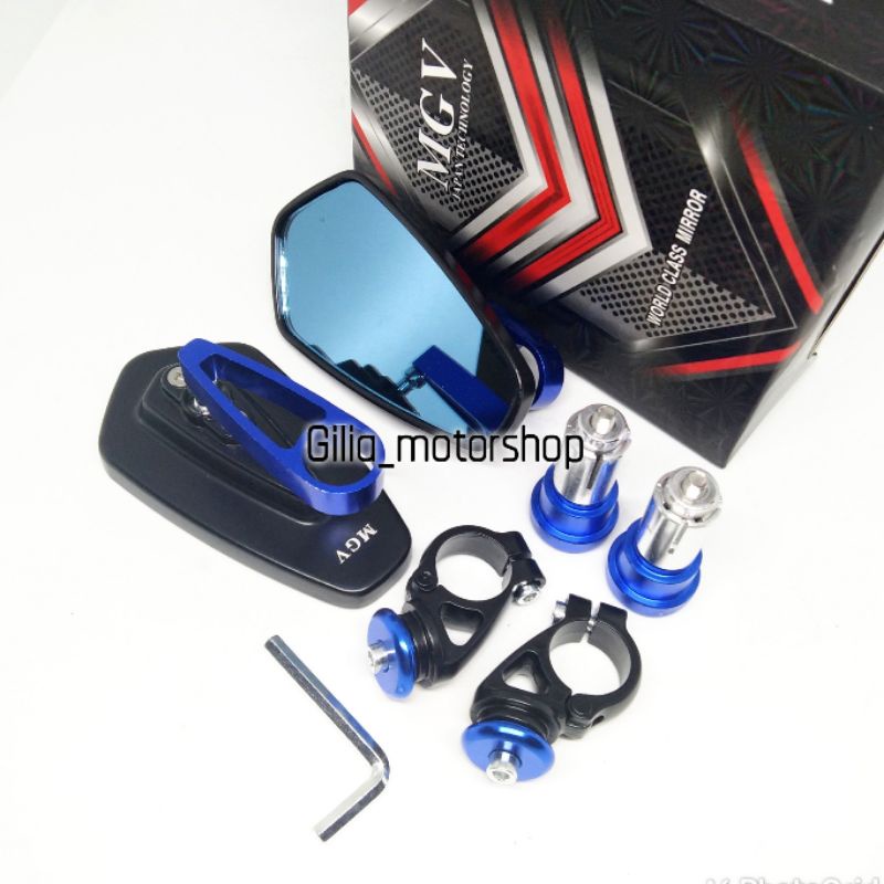 Spion Jalu Oval Sepion Oval Vespa Nmax Aerox Vario Vixion Universal kaca Biru