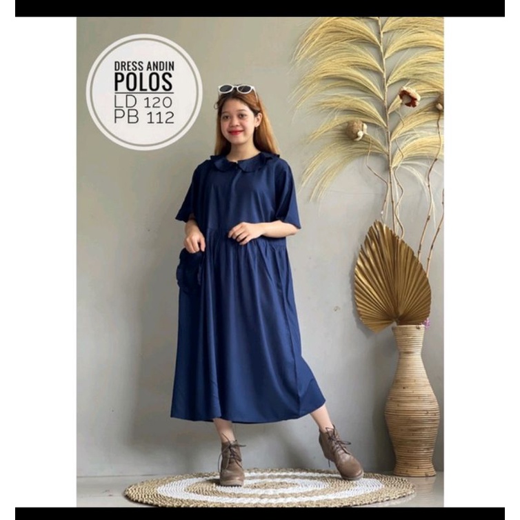DASTER MIDI KANTONG TEMPEL RUFFLE / DASTER TERBARU REMAJA DEWASA POLOS LD 100CM- 120CM