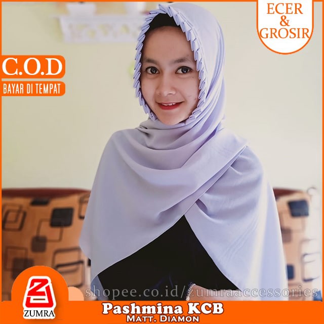 Pashmina KCB Diamon 170 x 75 Pasmina Tali Lipit Gerigi