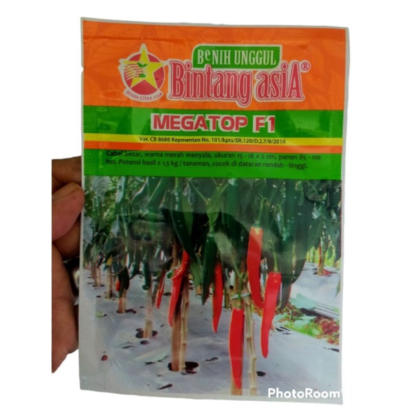 BISA COD Benih Cabe/Cabai Merah Besar MEGATOP F1 10GR - BIBIT CABE MERAH