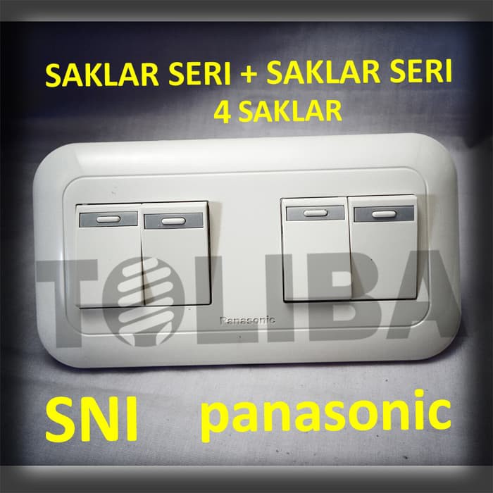 Saklar Broco - Saklar - Perlengkapan Listrik Saklar Seri + Saklar Seri Inbow Ib Panasonic / 4 Saklar