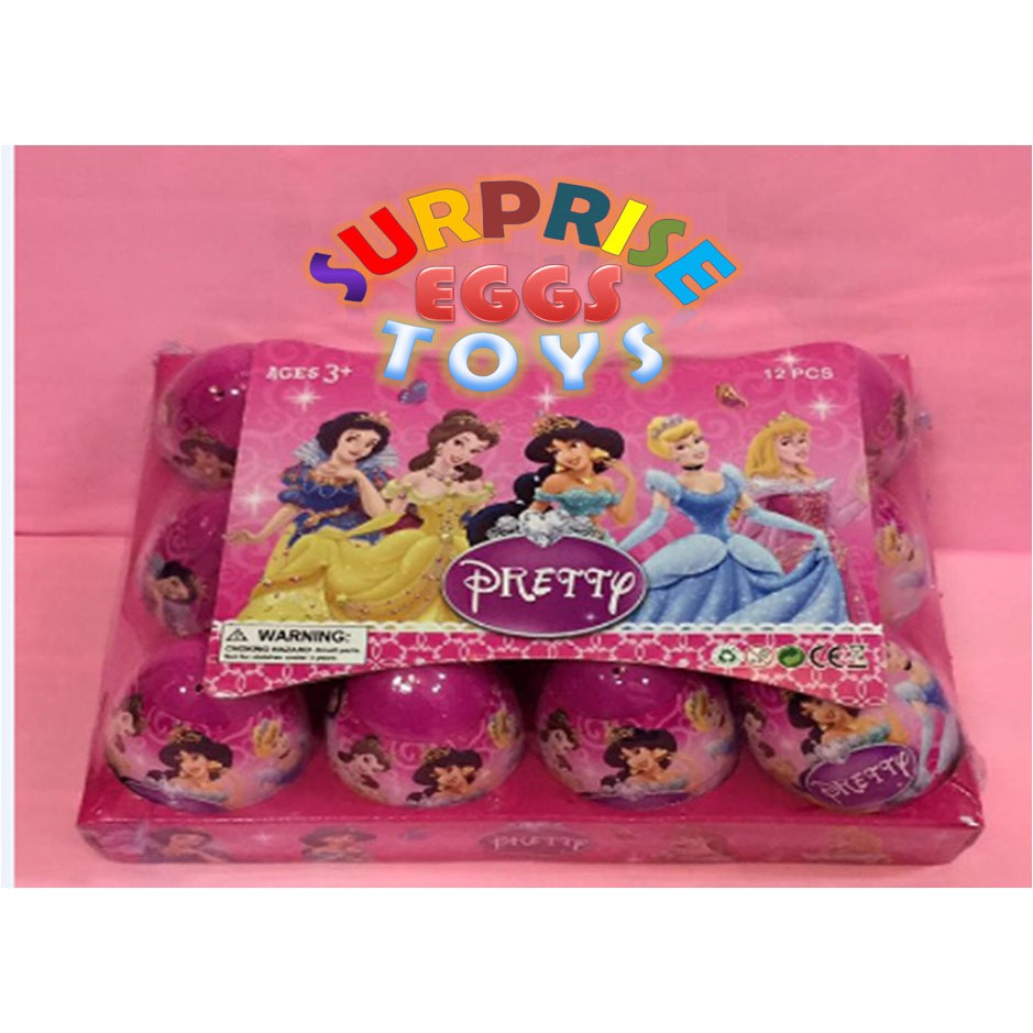 Mainan Anak Toys Surprise Egg Eggs Telur Telor Disney Princess Frozen Snow White Cinderella Aladdin