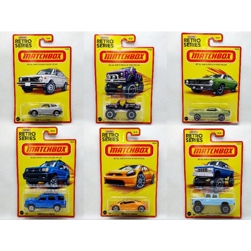 Matchbox Retro Series Set 6 pec Miniatur Diecast Mobil