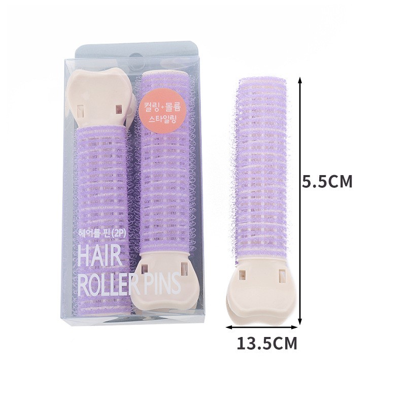 [2Pcs Magic Self Grip Hair Rollers] [Bangs Volume Hair Curling Clips] [Hair Root Fluffy Clip] [Women Home Use Hair Styling Tools]