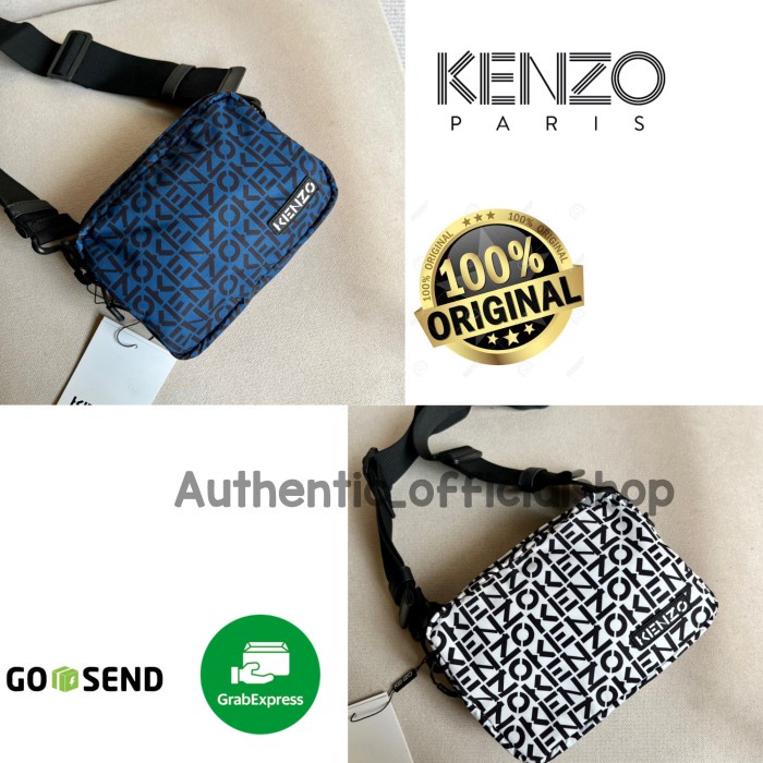 [Original 100%] Slingbag K-z Repeat Bag In blue and white - Blue