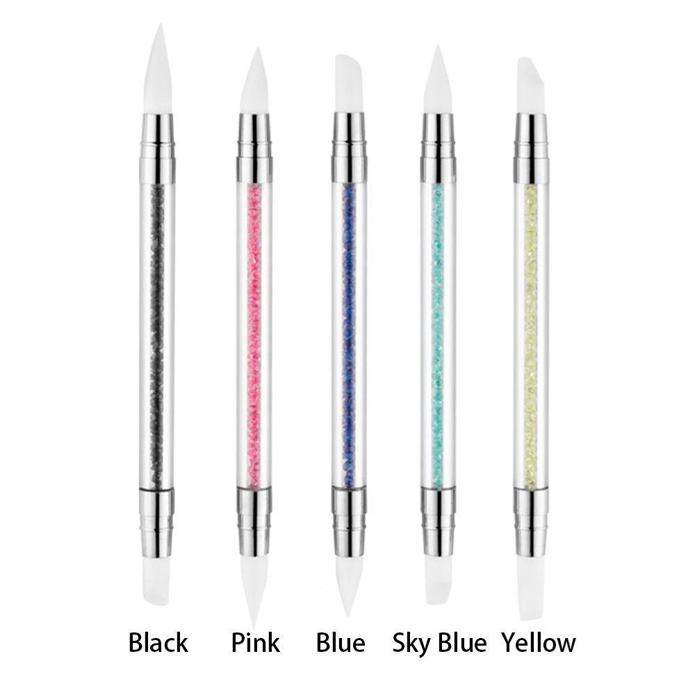 R-flower Nail Art Pen Profesional Manicure tools DIY Silikon Emboss Ukir Kerajinan Lukisan Kuas