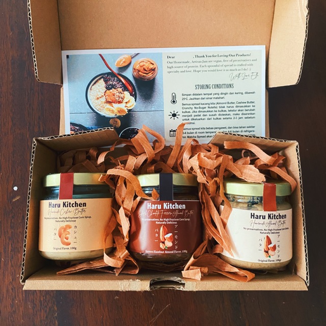 

Haru Kitchen Variety NUT Pack / Almond Butter / Healthy Nutella / Cashew Butter / Selai Almond