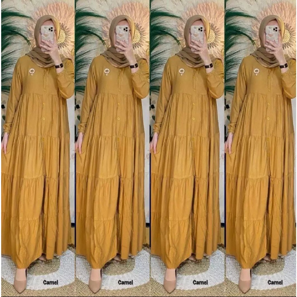 TERBARU GAMIS POLOS RAYON PREMIUM BUSUI LD 110 PJ 140 TERBEST SELLER / AZRAF DRESS