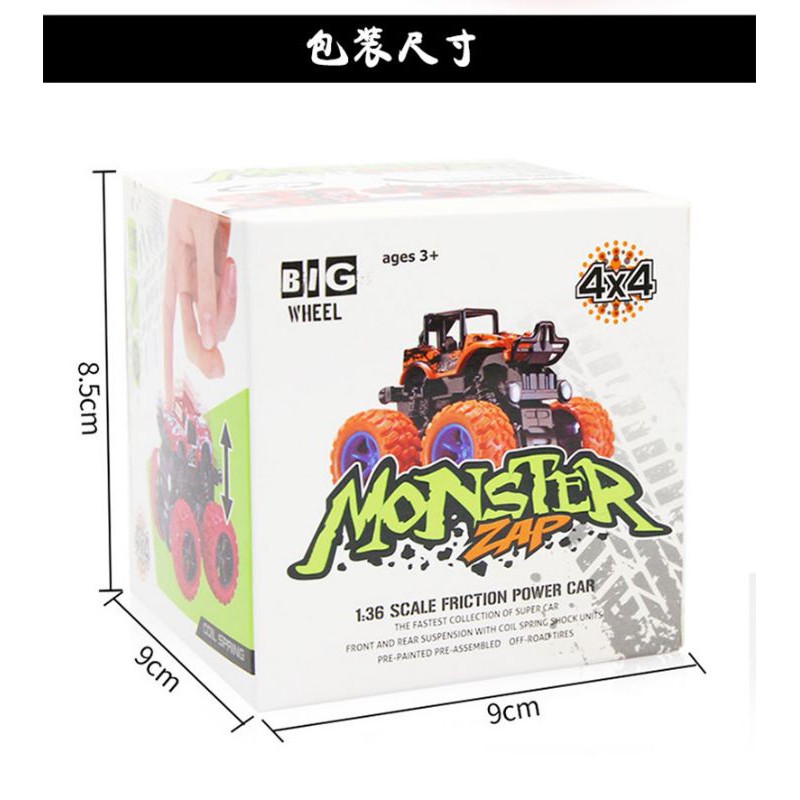 Monster Zap Mainan Mobil Jip Zap Off Road 4 Drive Inertial Bigfoot JEEP TOYS 360 derajat-4