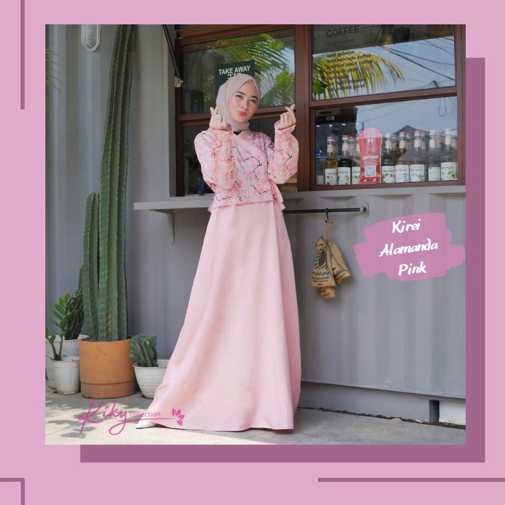 Baju Muslim terbaru Cantik Model Korea Kekinian Gamis Wanita Terbaru Kirei Alamanda KIKY COLLECTION